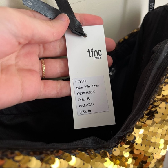 gold sequin mini dress - Picture 7 of 14